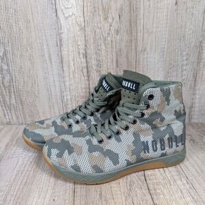 Nobull Camo High-Top Trainers in Olive & Tan